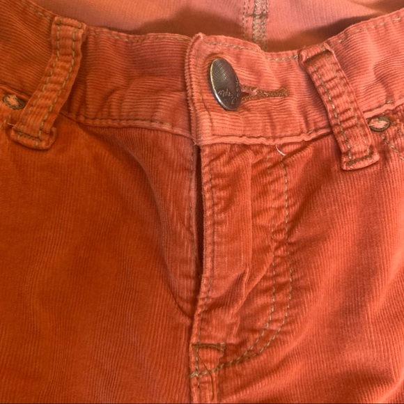 Free People Corduroy Rust Orange Pants Size 26 - Picture 3 of 11